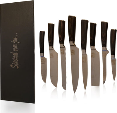 T&M Knives® - Complete Messenset Damascus Print (8-delig)