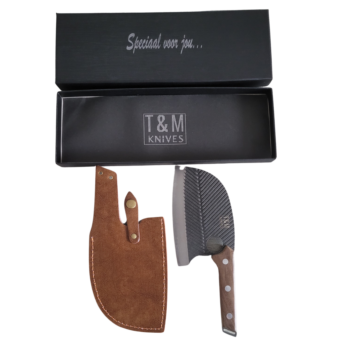 T&amp;M Knives® – Hackmesser Gydas – Luxuriöses gehämmertes japanisches Kochmesser